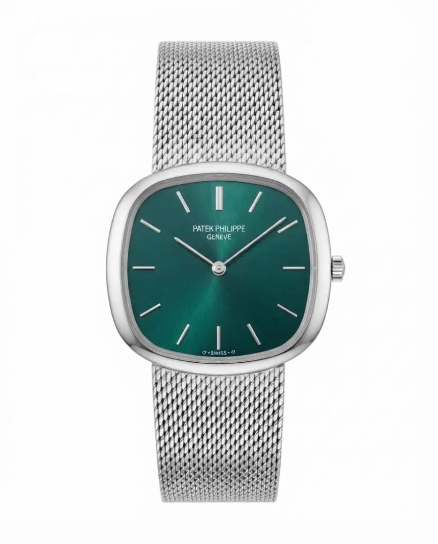 Patek philipe Ellipse Timepiece Silver Green Dial