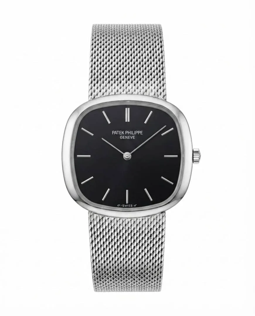 Patek philipe Ellipse Timepiece Silver Black Dial