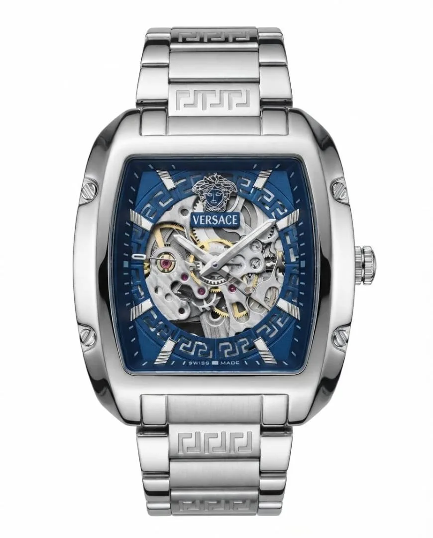 Versace_e Dominus Sktl Men Automatic Silver Blue Dial