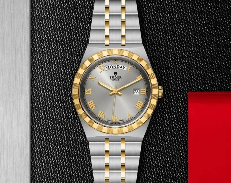 Tudor Royal Automatic 2 ton gold gray Roman ank