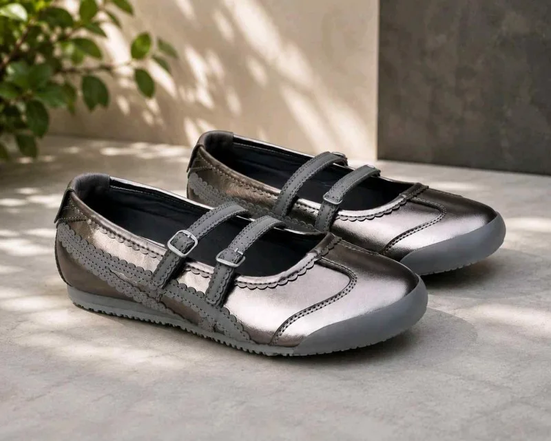 Onisuka Tigar Mexico 66 TGRS Black & Gunmetal Mary Jane 6159