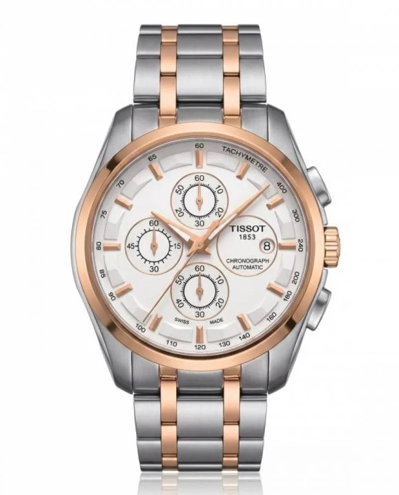 Tissoo_t 1853 Couturier Two Tone Copper white dial