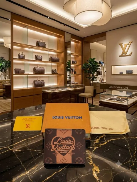 Louiis vuitton premium wallet with OGBOX DUSTCOVER CARD sale no return S17