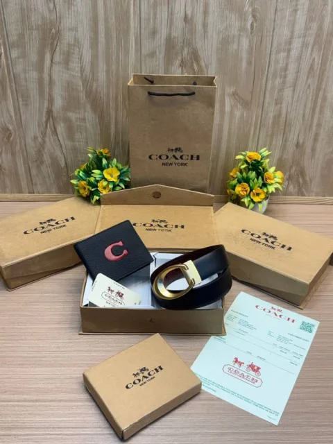 COACCH Premium Belt & wallet Combo C469