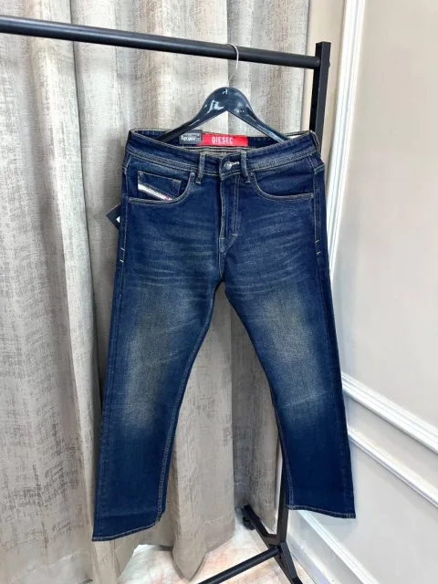 Dieseel Dark Blue Shade Premium Imported Stretchable Lycra Fabric Straight Fit Denim Jeans(1448)