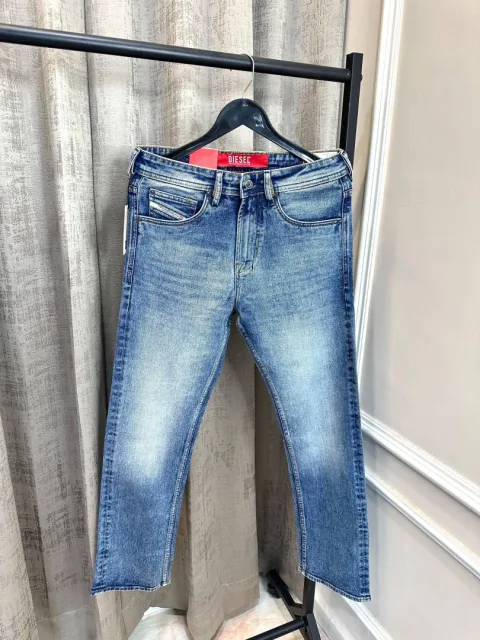 Dieseel Blue Shade Premium Imported Stretchable Lycra Fabric Straight Fit Denim Jeans(1447)