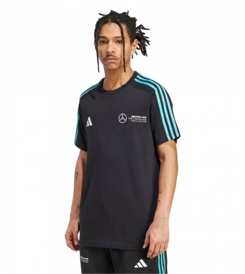 Adida x Mercedes Black Collab Edition Premium Round Neck T-Shirt(1443)