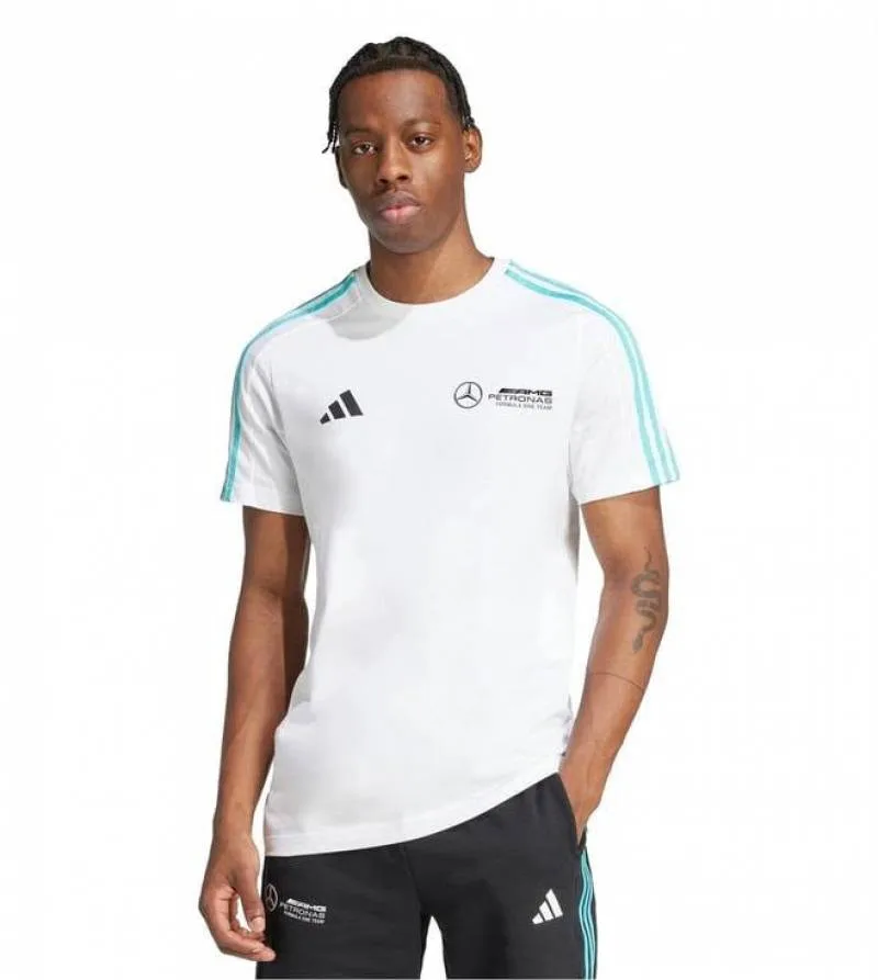 Adida x Mercedes White Collab Edition Premium Round Neck T-Shirt(1441)