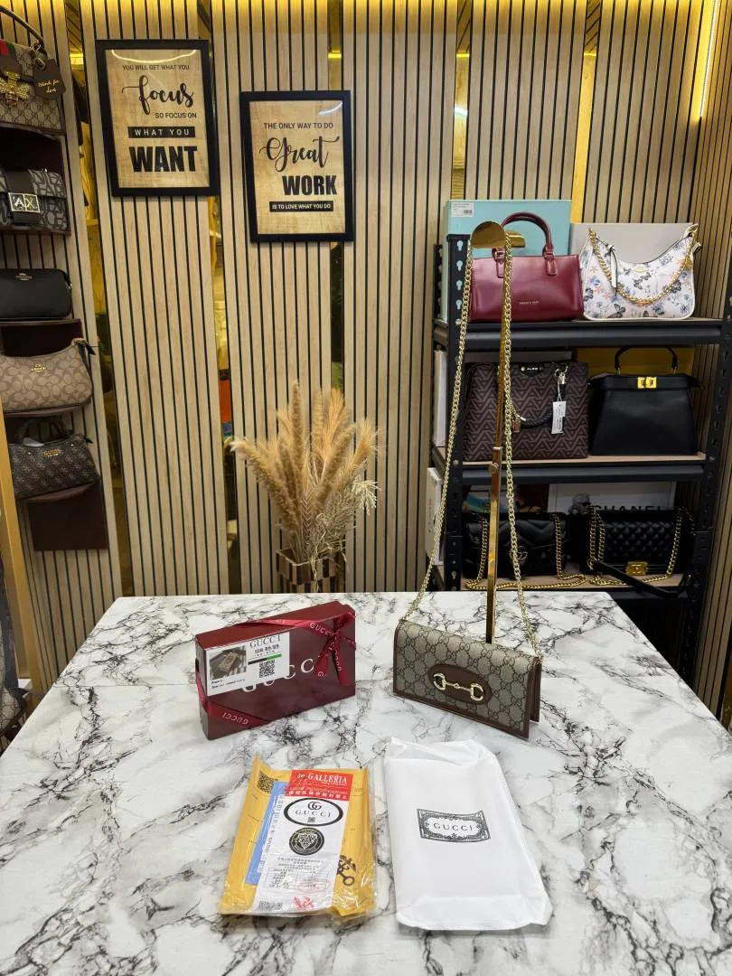 Gucc Horsebit 1955 GG Supreme Mini Shoulder Bag With Box and Dust Bag (50248)