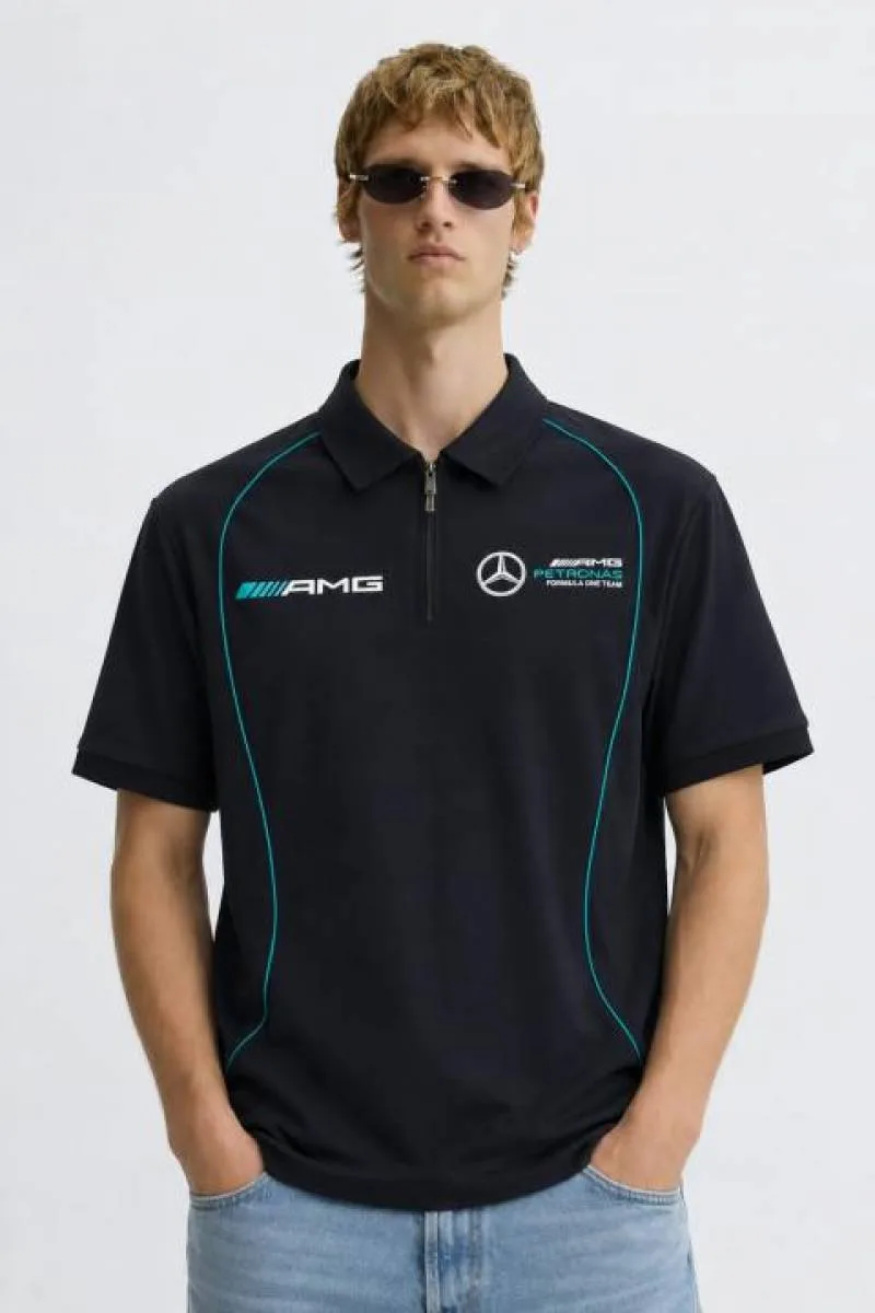 Pum Navy Blue Mercedes Edition Premium Store Article Polo T-Shirt(1435)