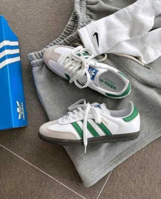 Adiddass SAMBA WHITE GREEN 665