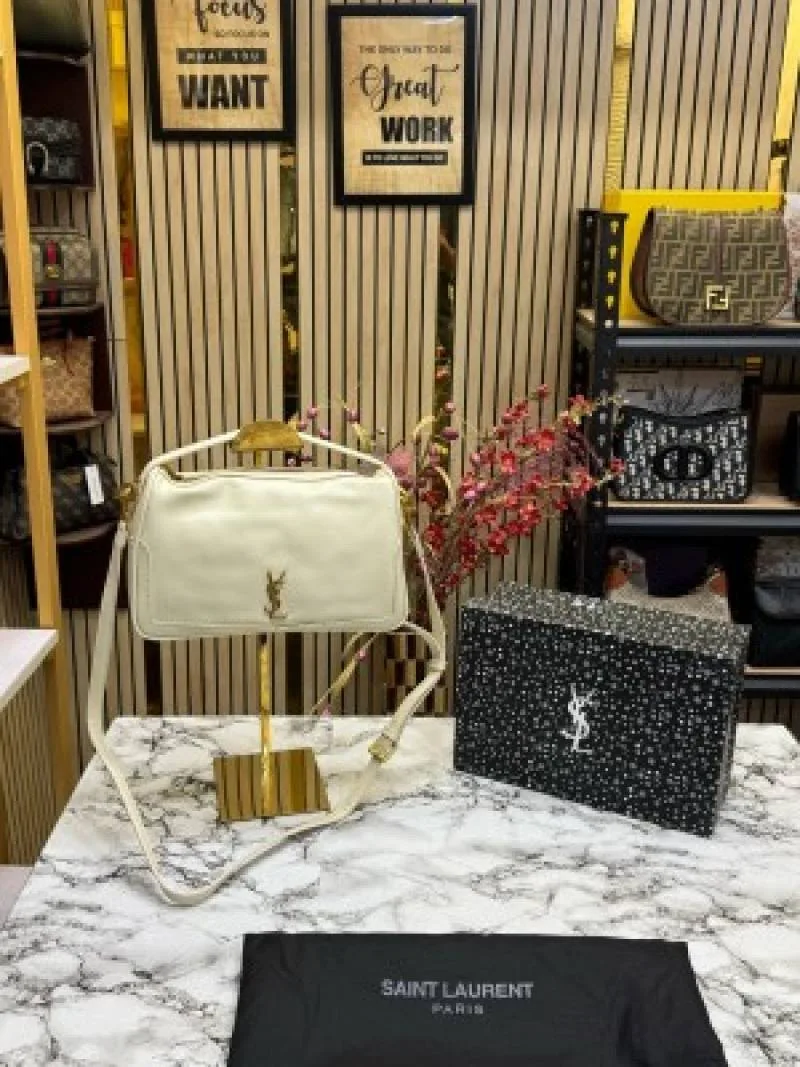 Ysl Yves Saint Laurent Le Hobo Bag (White)