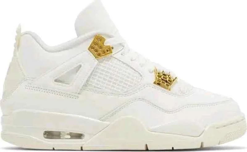 Nikkee Air Jordan 4 Retro Metallic Gold