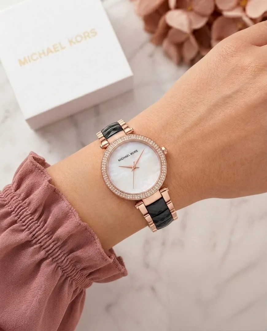 Michael_l Kors Parker Pave Black-White