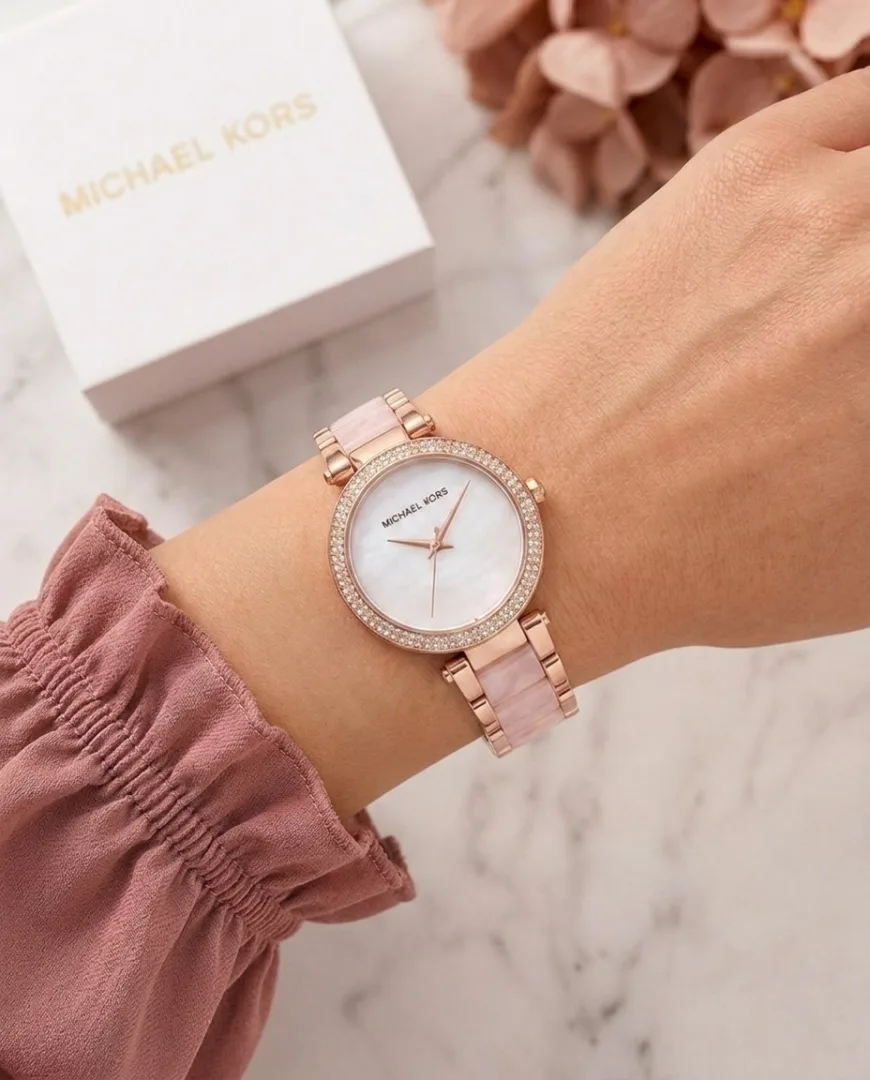 Michael_l Kors Parker Pave Pink-White