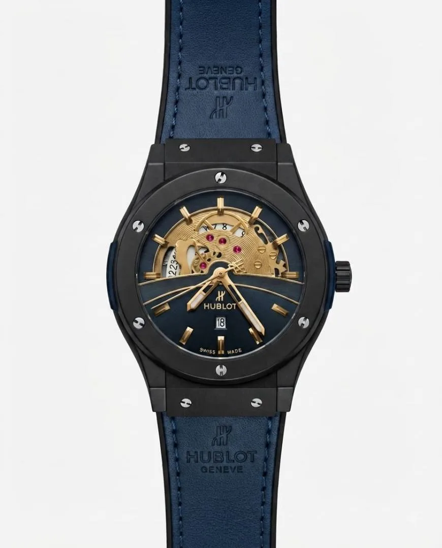 Hublot Big Bang Tourbillon Blue Leather