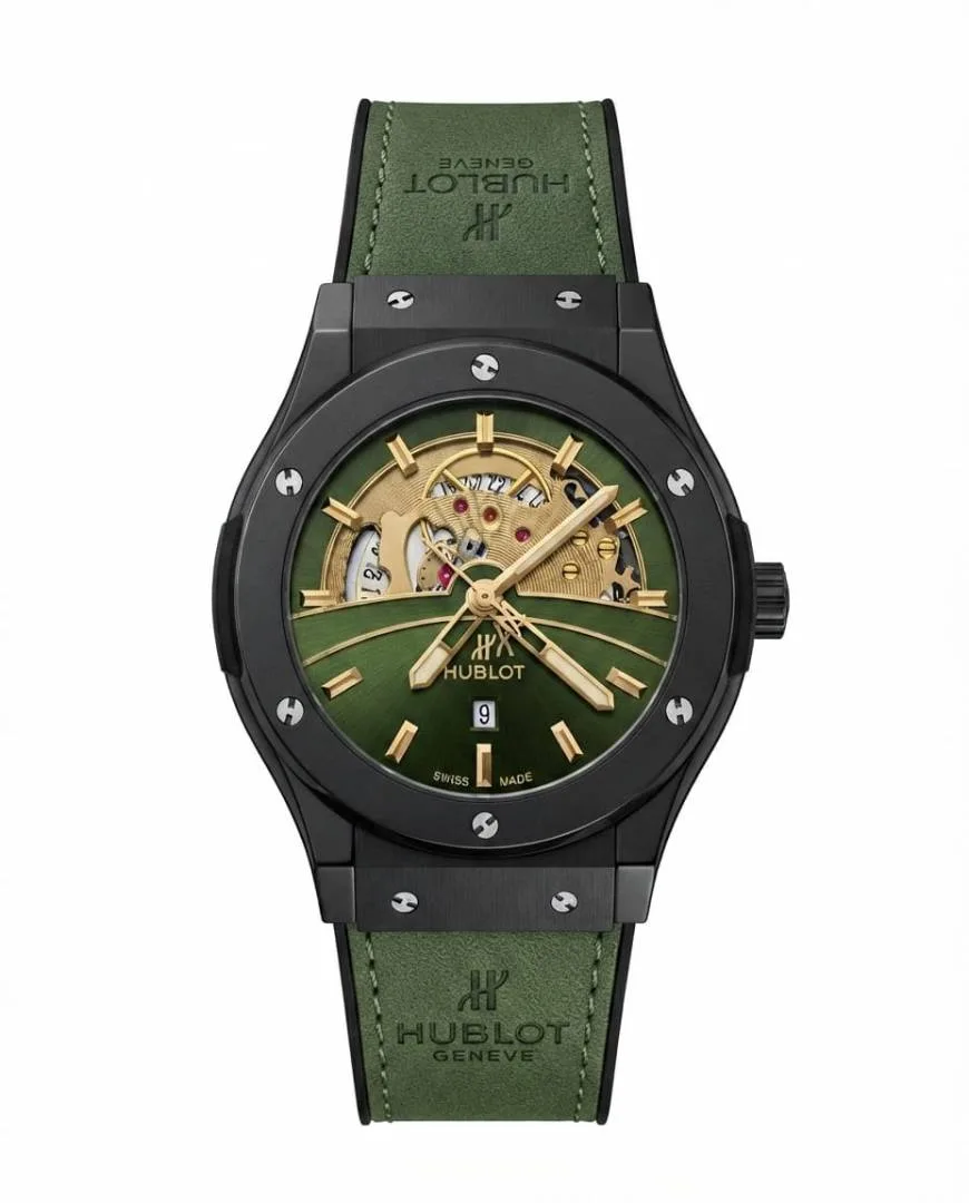 Hublot Big Bang Tourbillon Green Leather