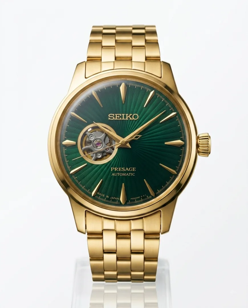 Seiko Presage Gold Green Dail