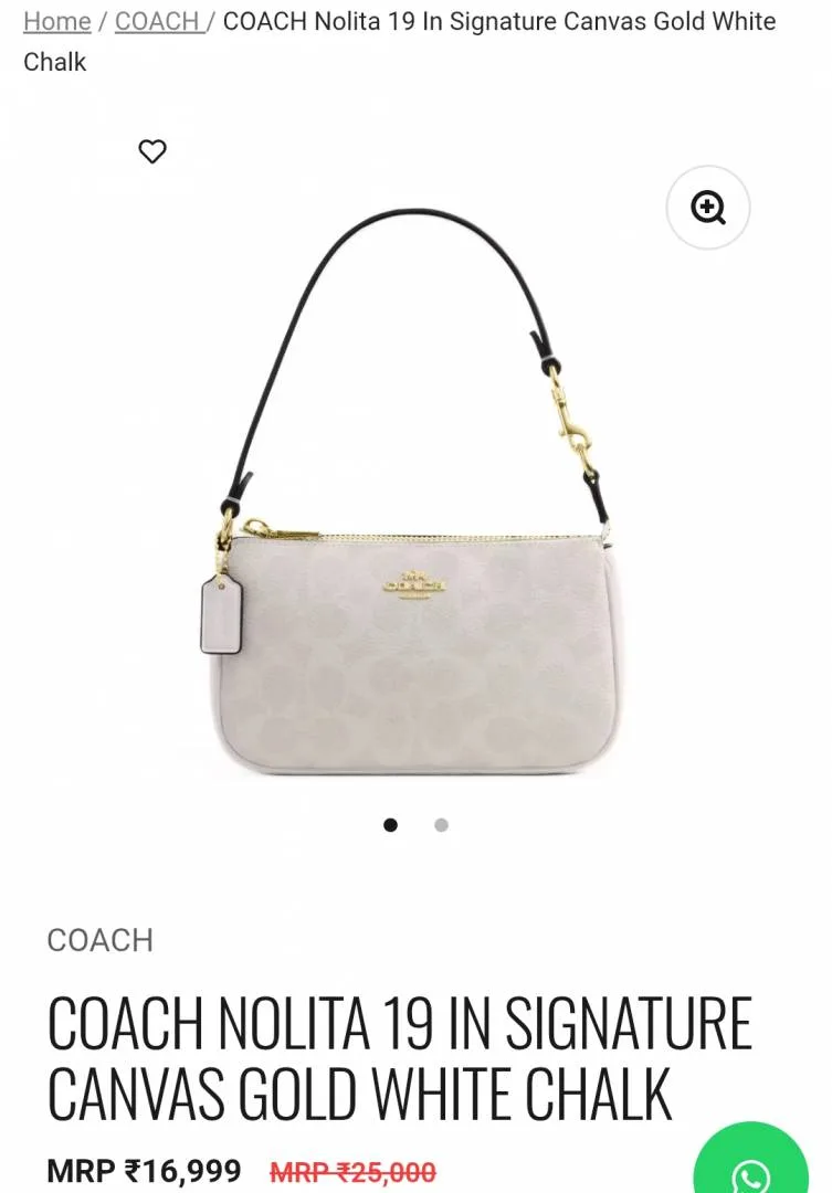 Coacchh Nolita 19 Premium Quality With Pearl Charm & OGBOX CARRYBAG Model no 485