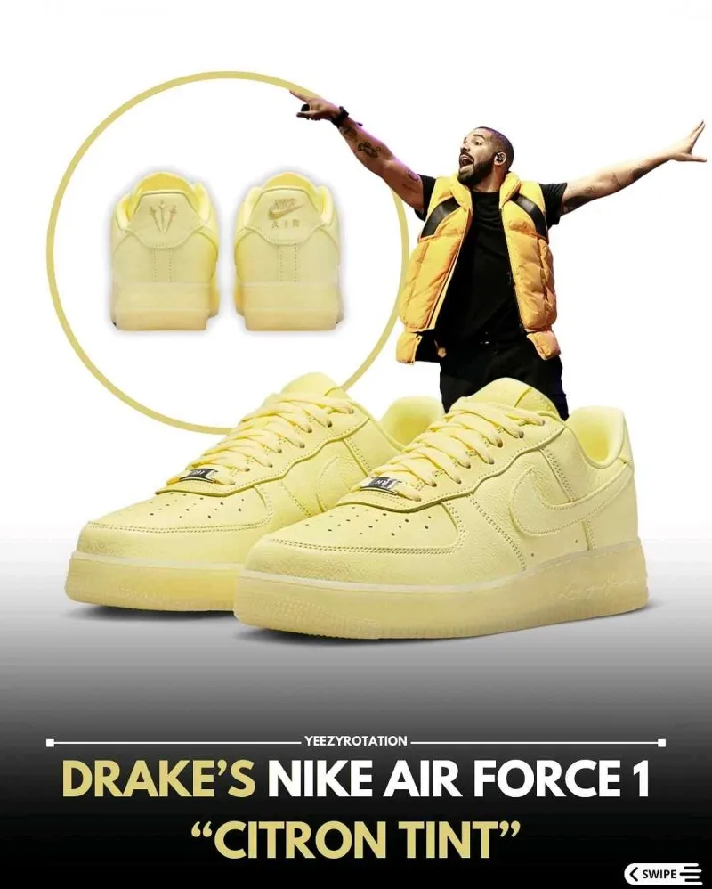 Nikkee AirForce Low Drake NOCTA Certified Lover Boy Citron Tint 341