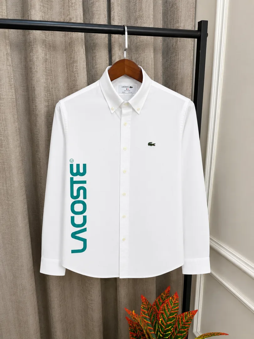 Lacost White Designer Premium Oxford Store Article Shirt(1407)
