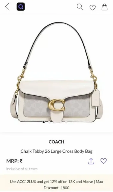 Coacch Tabby 26 Signature Premium Quality With Ogbox Satin Dustbag & Dual Belts & All tags Model No 05 high quality cc box