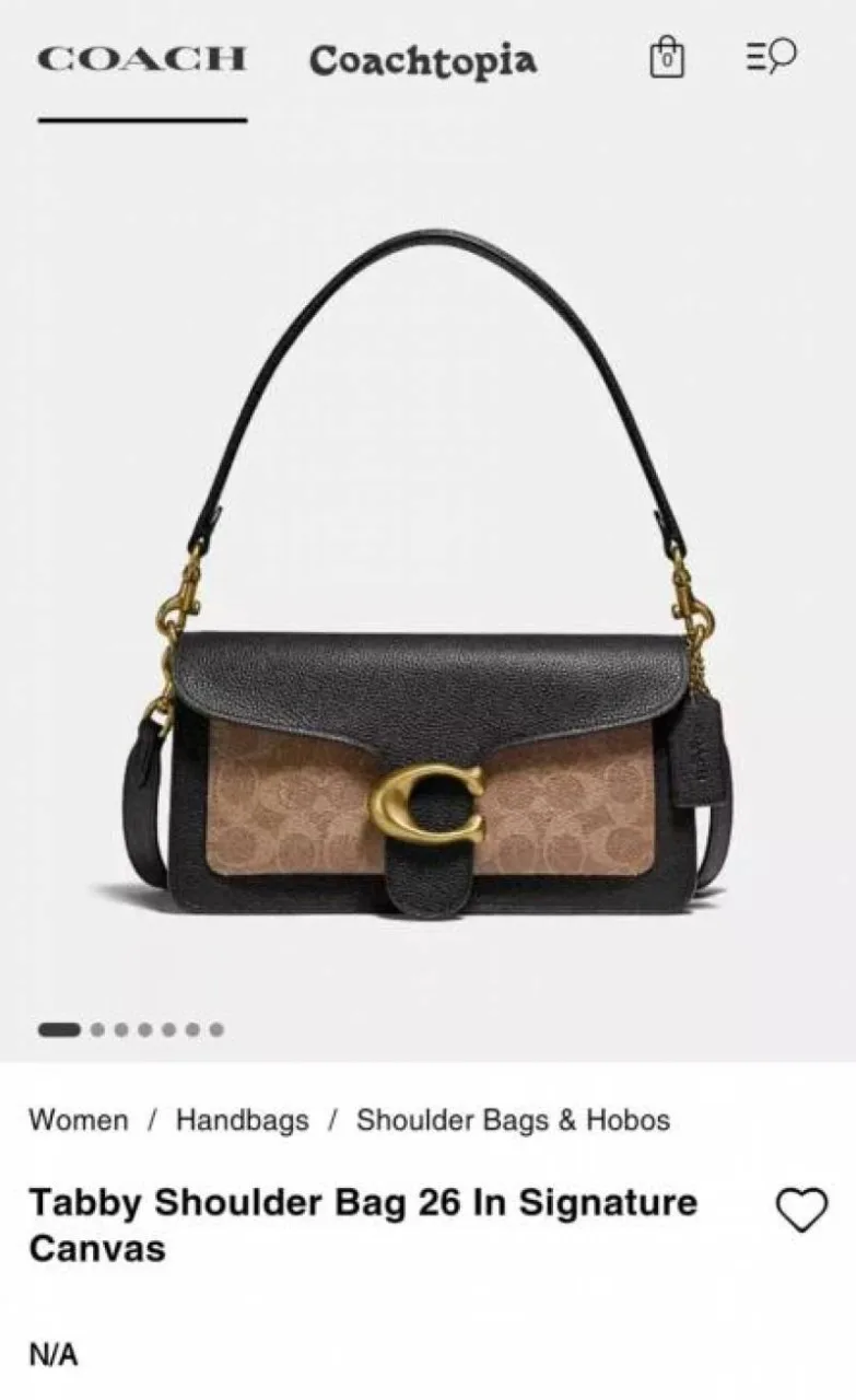 Coacch Tabby 26 Signature Premium Quality With Ogbox Satin Dustbag & Dual Belts & All tags Model No 02 high quality cc box