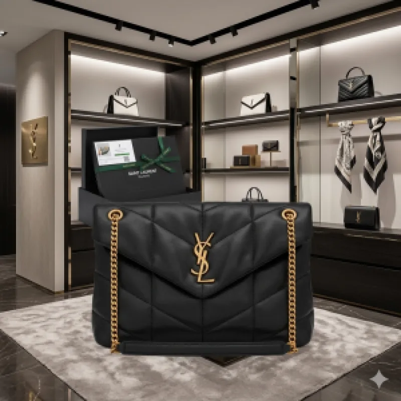 Ysl_puffer_sling_bag_premium_quality_with_box_Dust cover