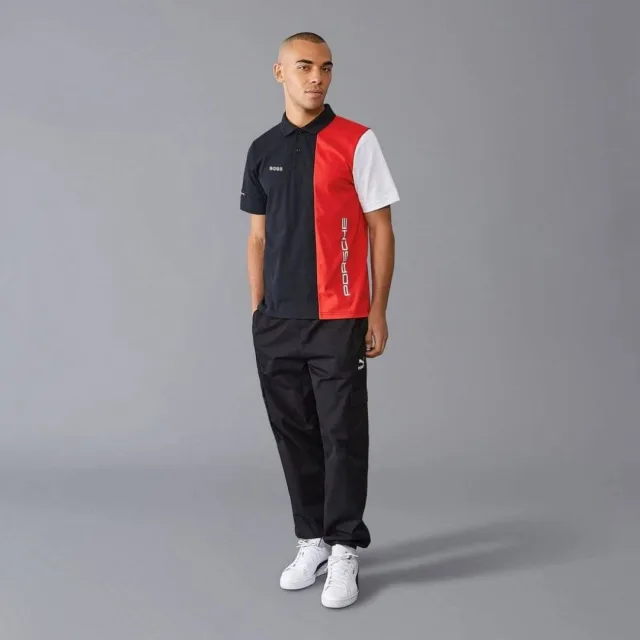 Boss x Porsche Edition Navy Store Article Premium Front Design & Emboss Logo Polo T-Shirt(1395)