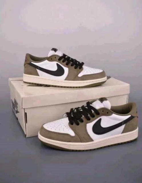 Sale Nikkee Air Jordan 1 Retro Low Og Medium Oliveblack- White-Sail 588