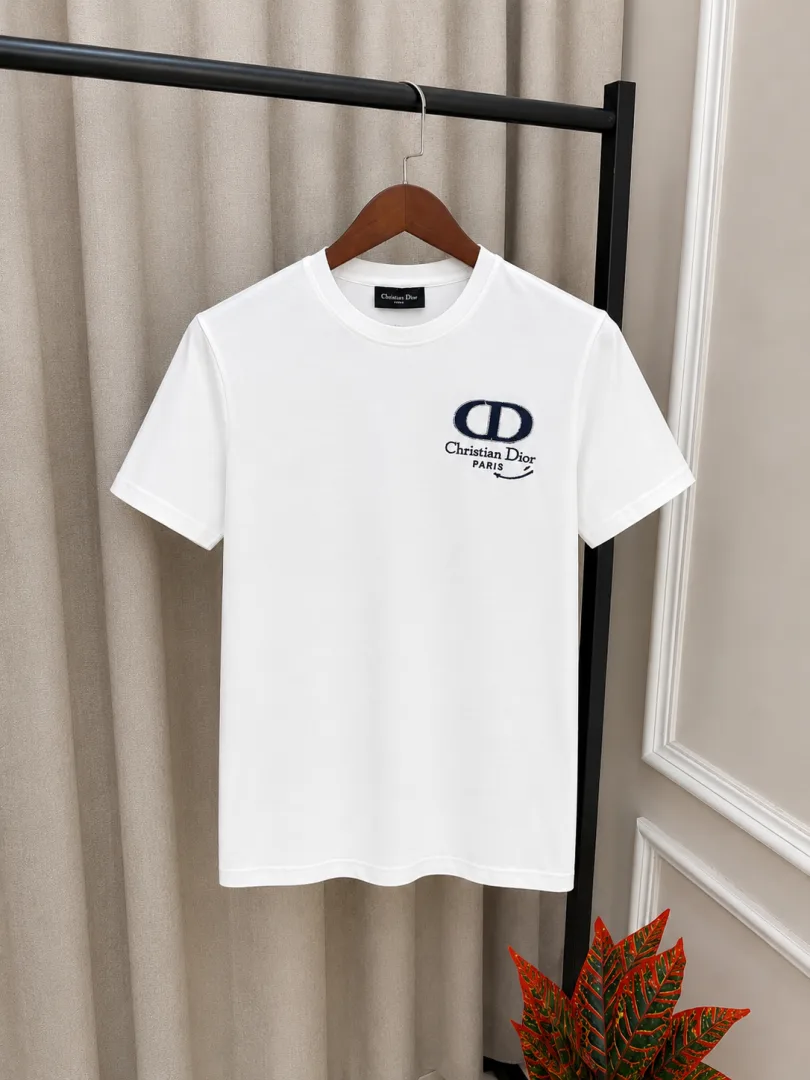 Christian Dio White Premium Imported Back Print Round Neck T Shirt(1392)