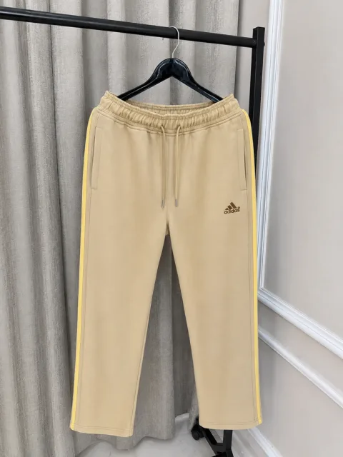 Adida Logo Beige Premium Imported Store Article Track Pant With heavy 260gsm Interlock Cotton Lycra Fabric(1390)