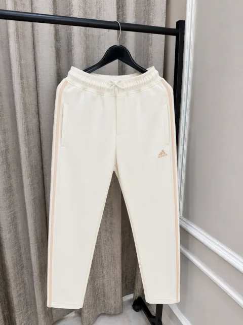 Adida Logo Cream Premium Imported Store Article Track Pant With heavy 260gsm Interlock Cotton Lycra Fabric(1388)