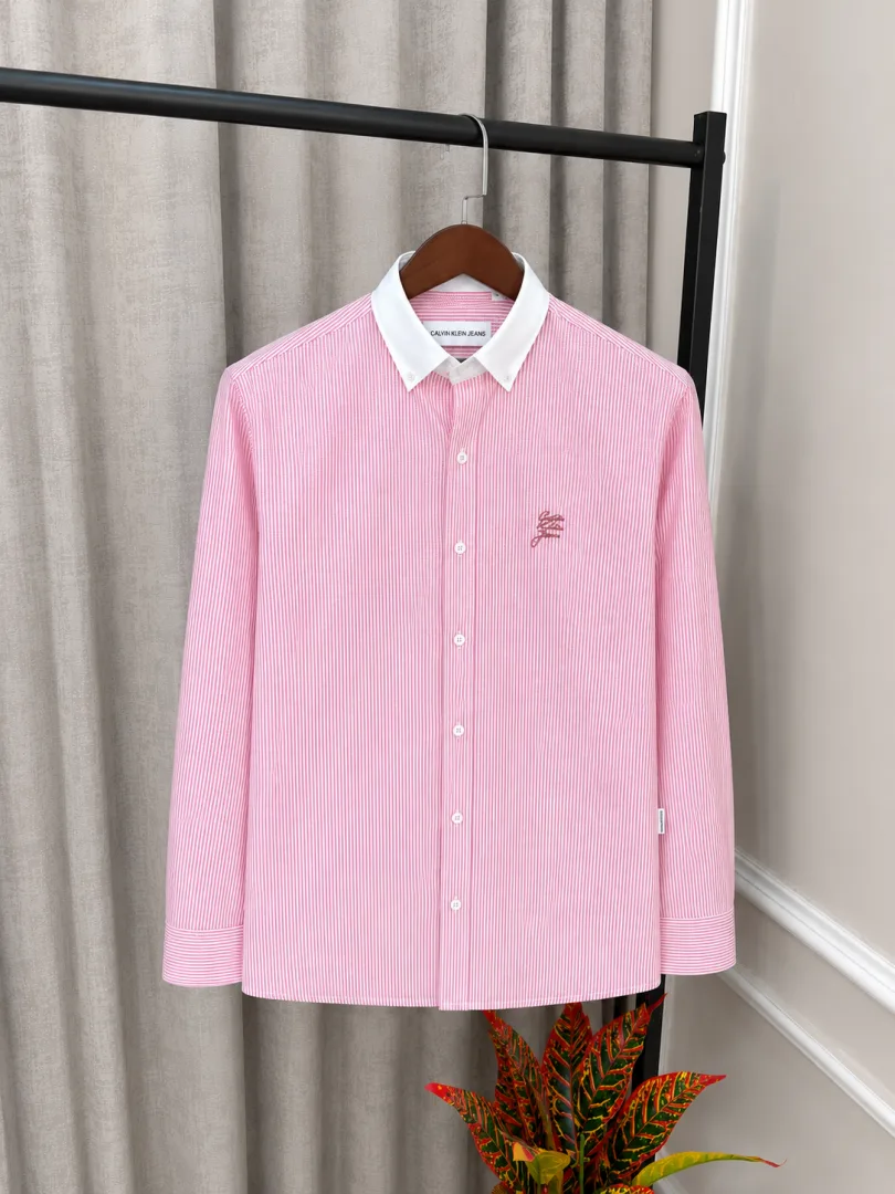 Calvin Kleiin Jeans Store Article Premium Embroidery Logo & 100% Oxford Cotton Shirt(1382)