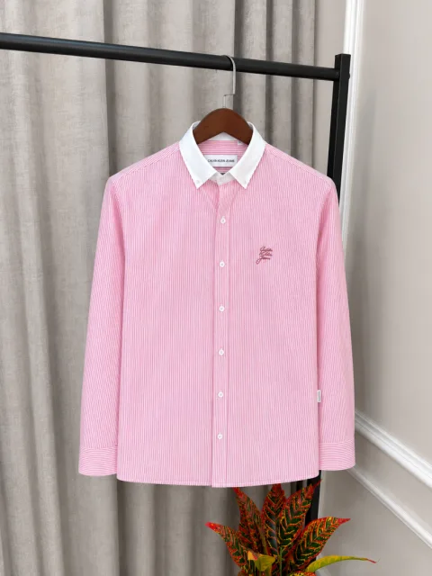 Calvin Kleiin Jeans Store Article Premium Embroidery Logo & 100% Oxford Cotton Shirt(1382)