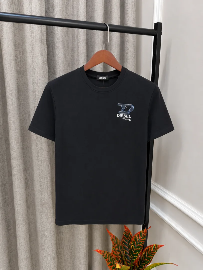 Diese Black Premium Imported Back Print Round Neck T-Shirt(1371)