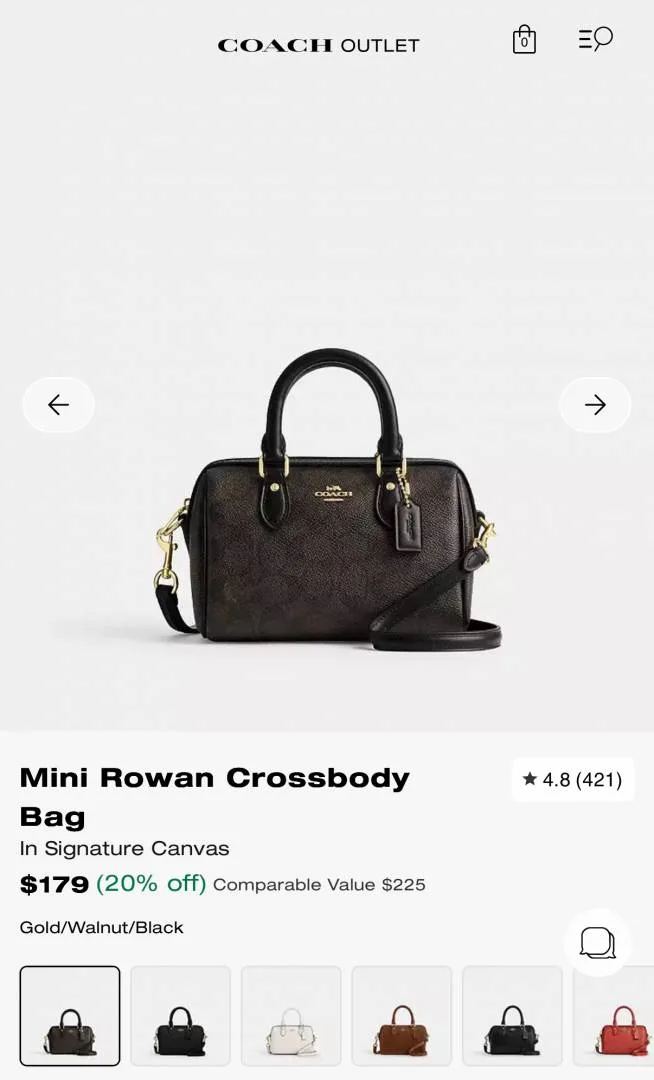 Coacchh Mini Rowan 18 In Signature Premium Quality With Ogbox Dustbag Etc Model 649
