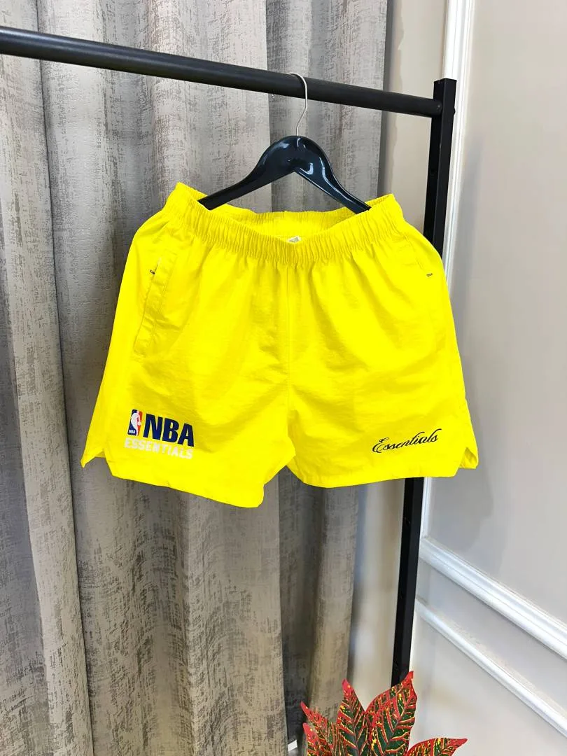 Essential X NBA Yellow Premium Store Artcile Running Shorts(1367)
