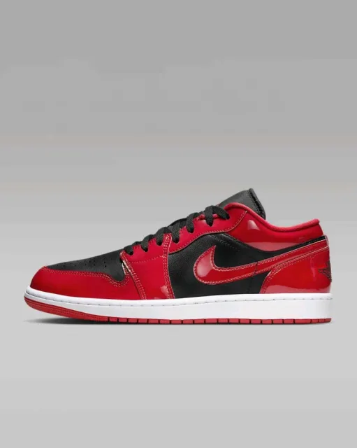 Sale Nikke Air Jordan 1 Low SE Patent Varsity Red Black 6144