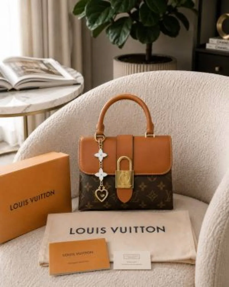 LOIUS VUTTON LOCKY HANDBAG WITH BOX 6588