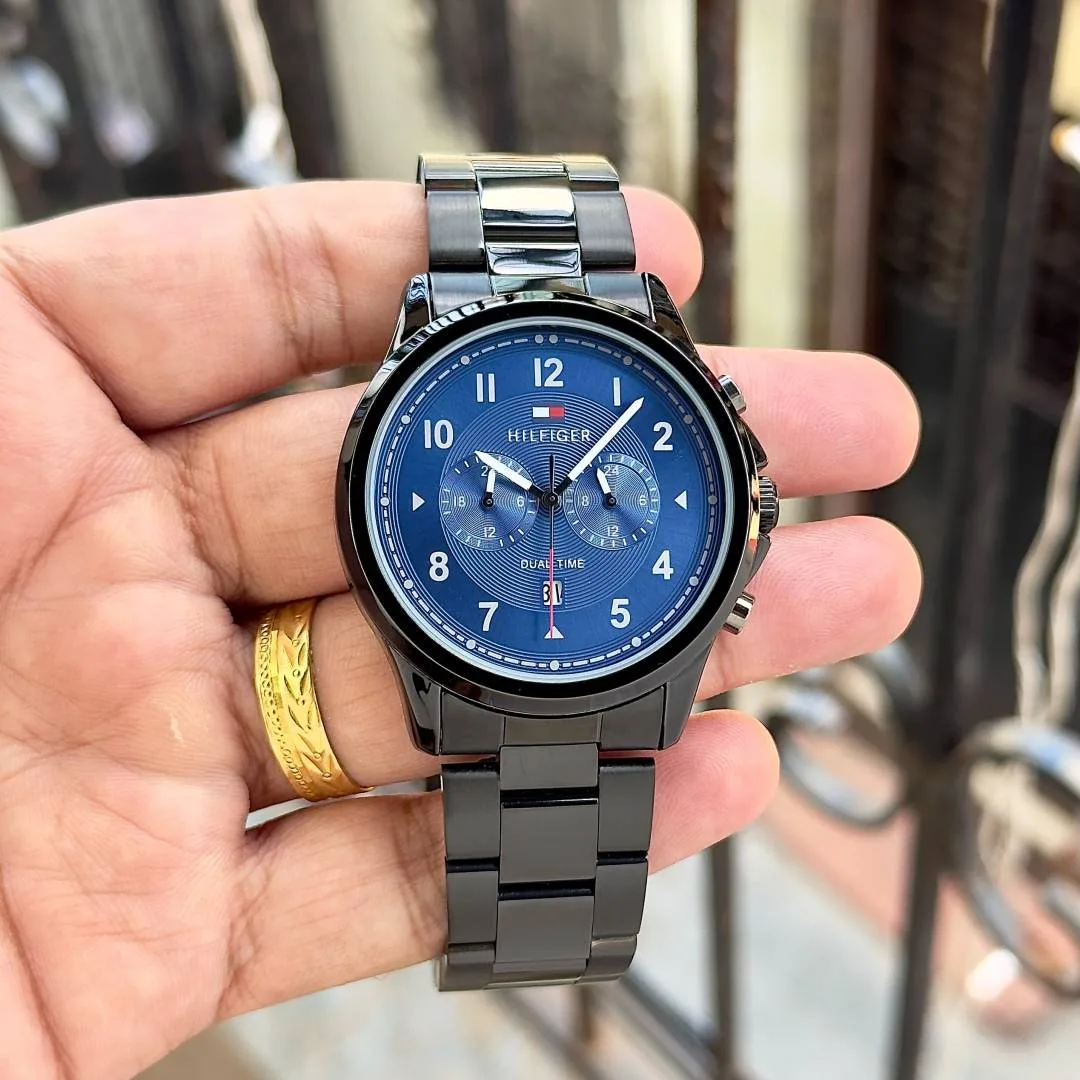 Tummy Hilfigee_r Dual Time Black Blue