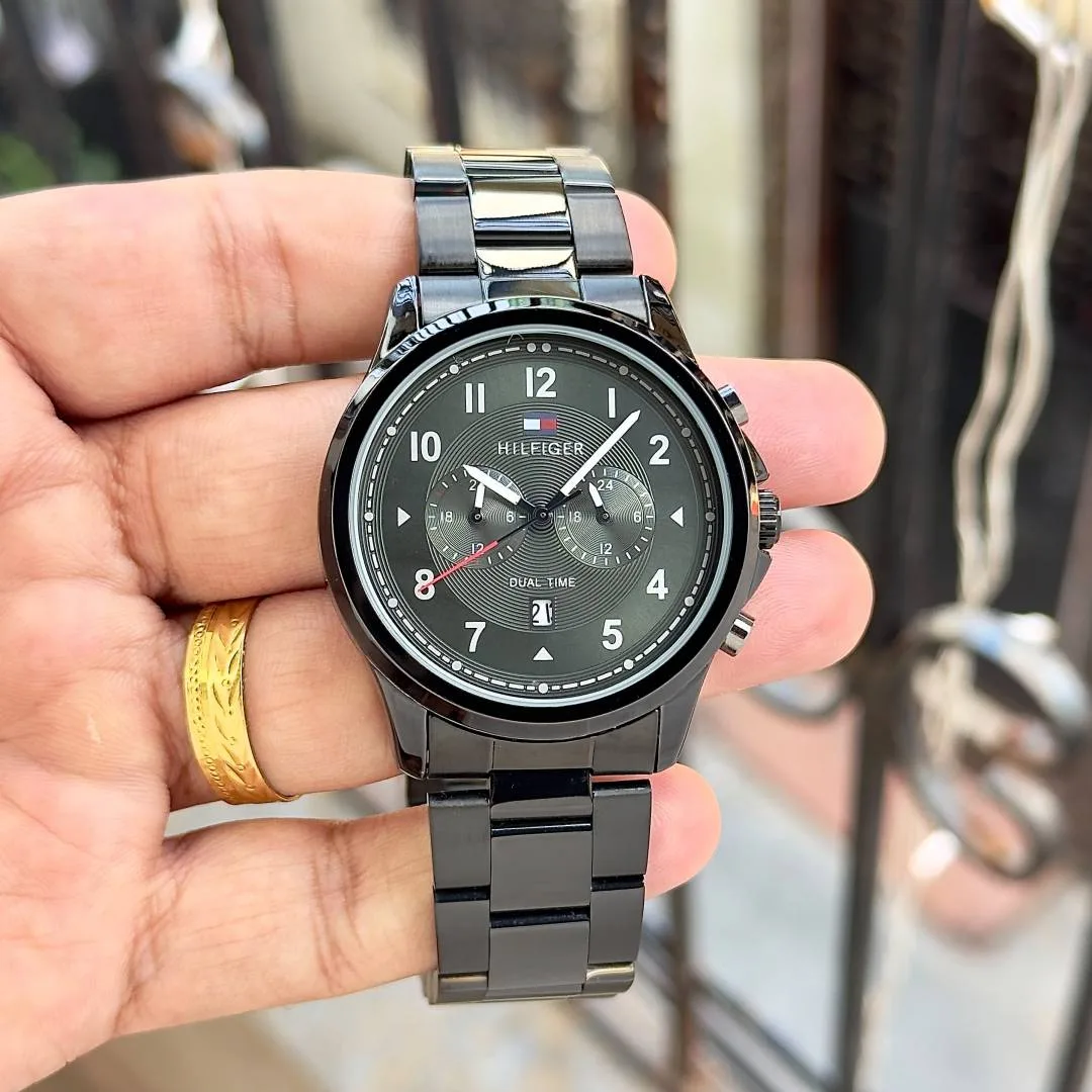 Tummy Hilfigee_r Dual Time Black Green