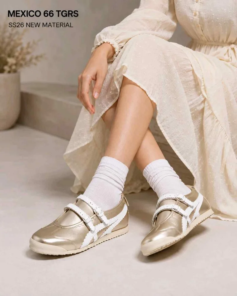 Onitskaa Tiger Mexico 66 TGRS Metallic Pack Champagne Cream