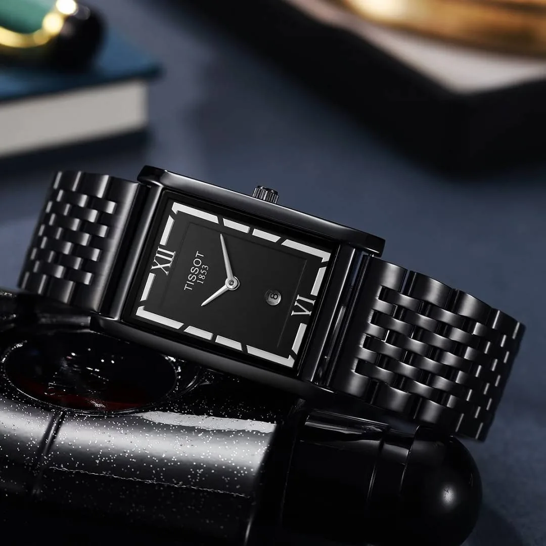 Tissoo_t 1853 T-Classic Heritage Rectangular Style Full Black
