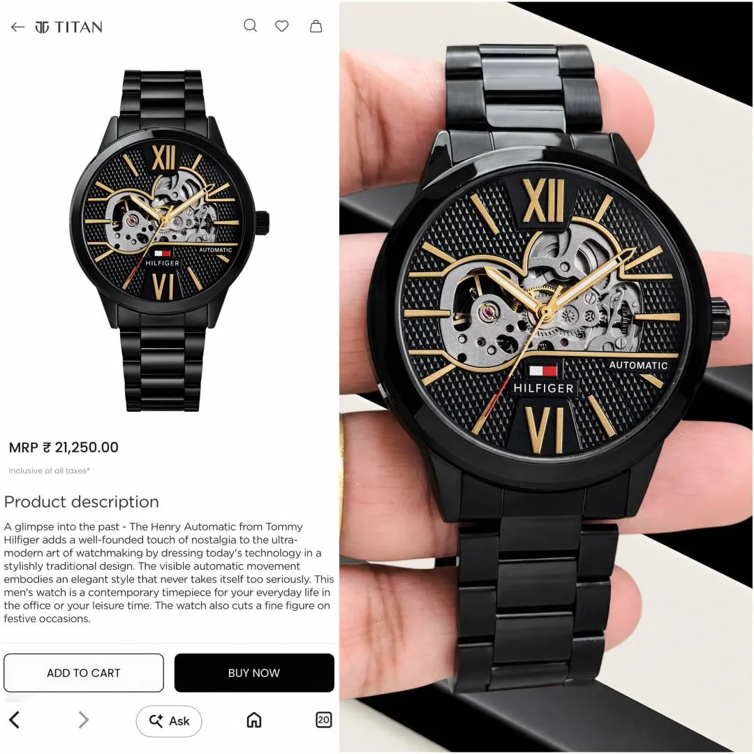 Tummy Hilfigee_r Automatic Skeleton Japan