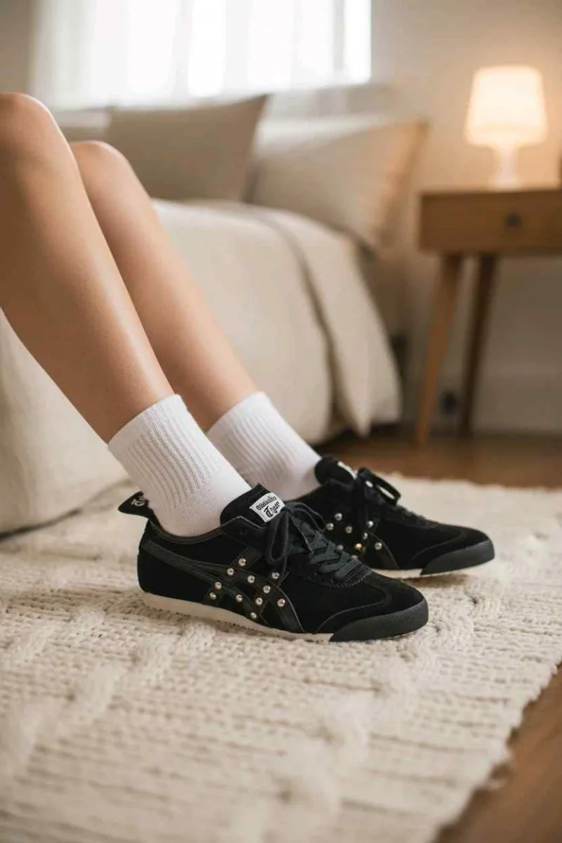 Onitskaa tiger Mexico 66 SD Crystal black suede