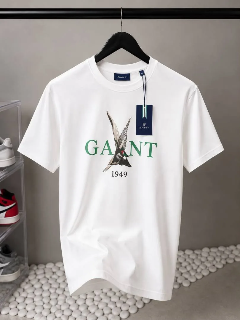 Gant Graphic Print White T-Shirt 1040 Sale Offer Vs1000