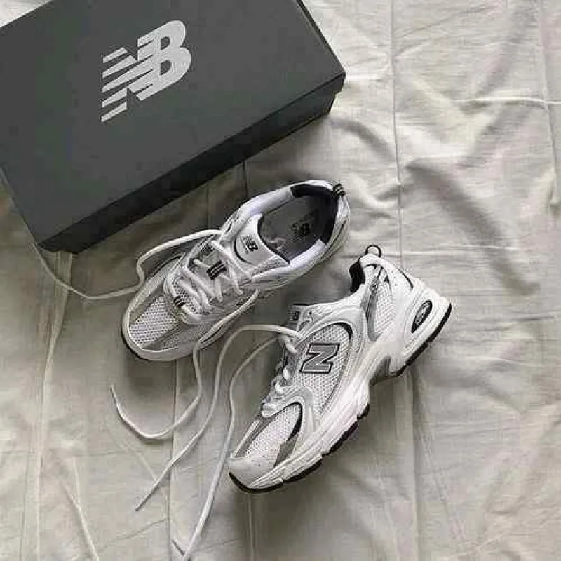 New Balencee 530 White silver Navy 2114