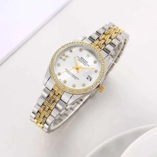 Rolee_x Oyester Perpetual Date Just 2Ton-Gold-White