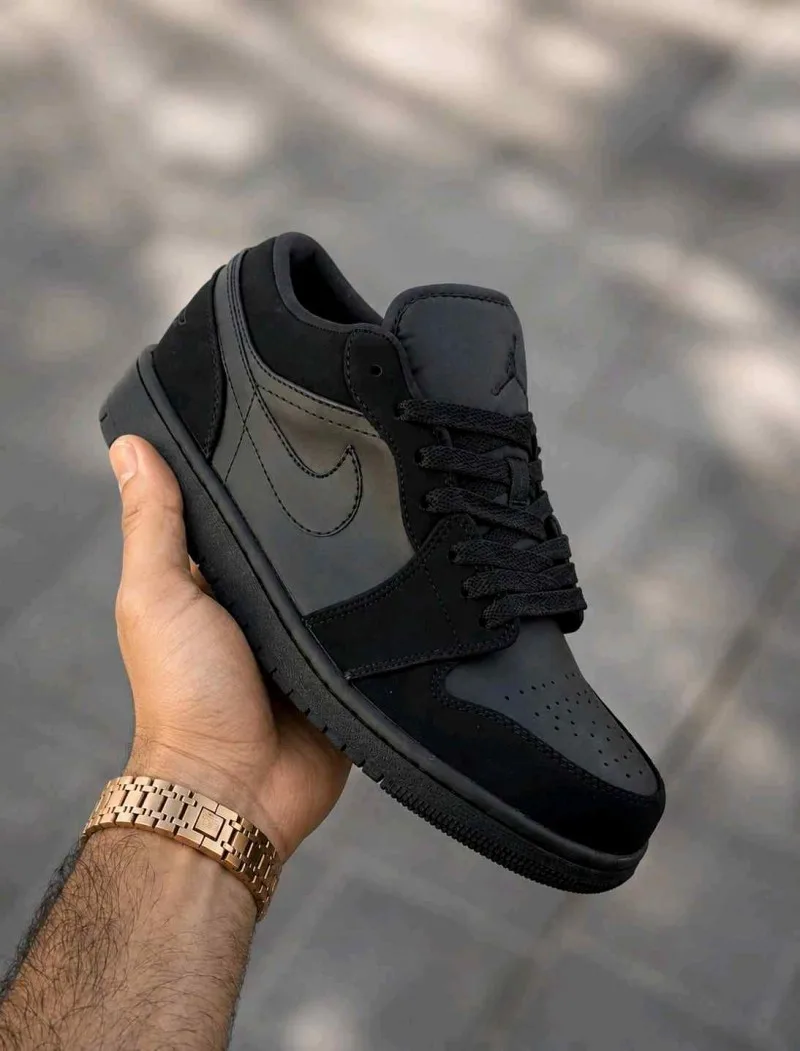 Sale Nikke Air Jordan 1 Low Triple Black 6063